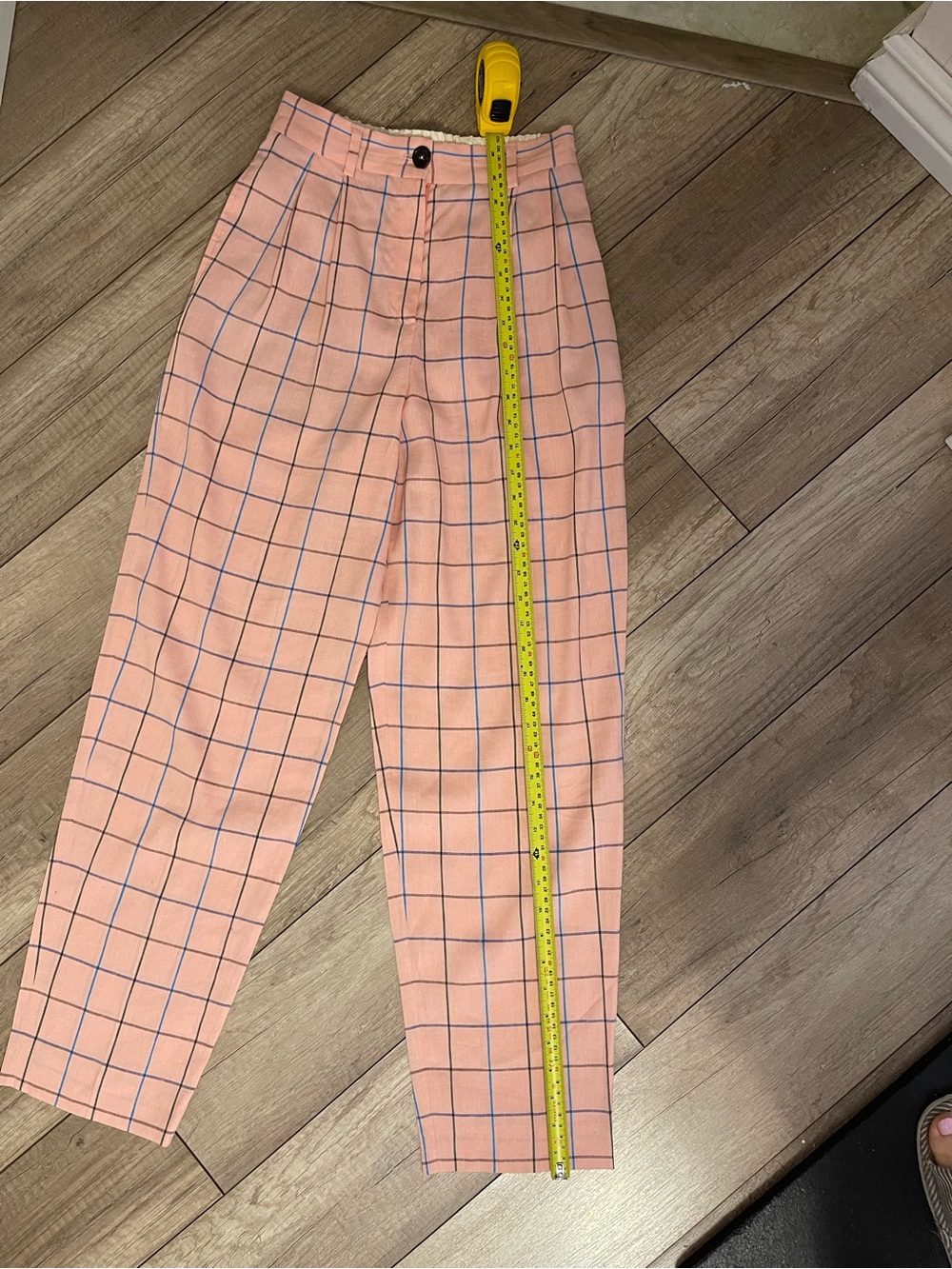 Paul Smith Pink Windowpane Check Linen Blend Pantsuit Size 36 - Picture 9 of 16